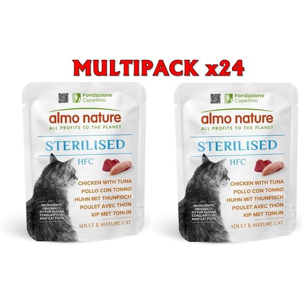 Almo Nature Hfc Sterilised Pollo Con Tonno 50G Umido Gatto Formato 24 X 50G-image