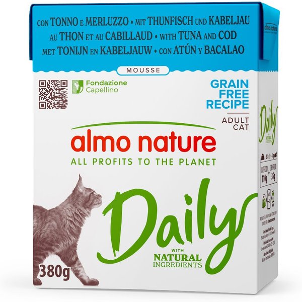 Almo Nature Daily Tonno E Merluzzo Mousse 380G Umido Gatto-image
