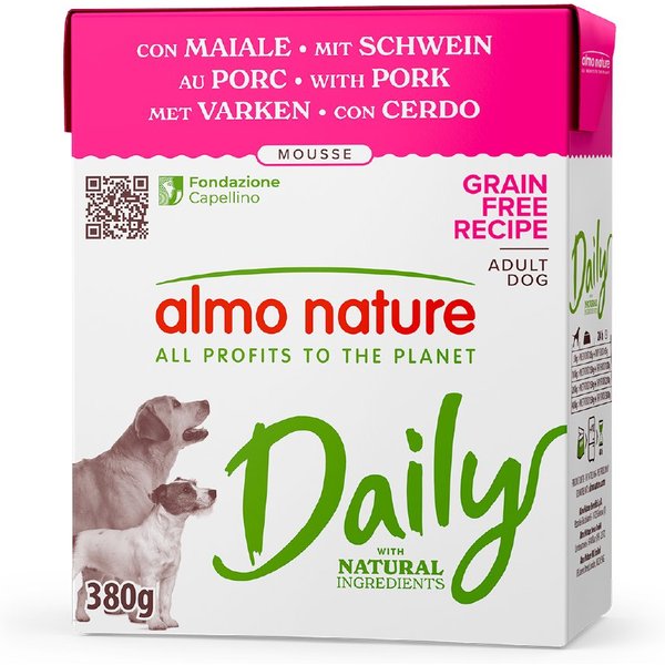 Almo Nature Daily Maiale Mousse 380G Umido Cane-image