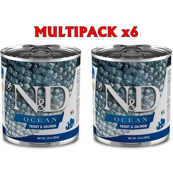 N&D Ocean Trota E Salmone 285G Umido Cane 6 X 285G-image