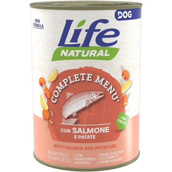 Life Dog Complete Menu Salmone E Patate 400G Umido Cane-image