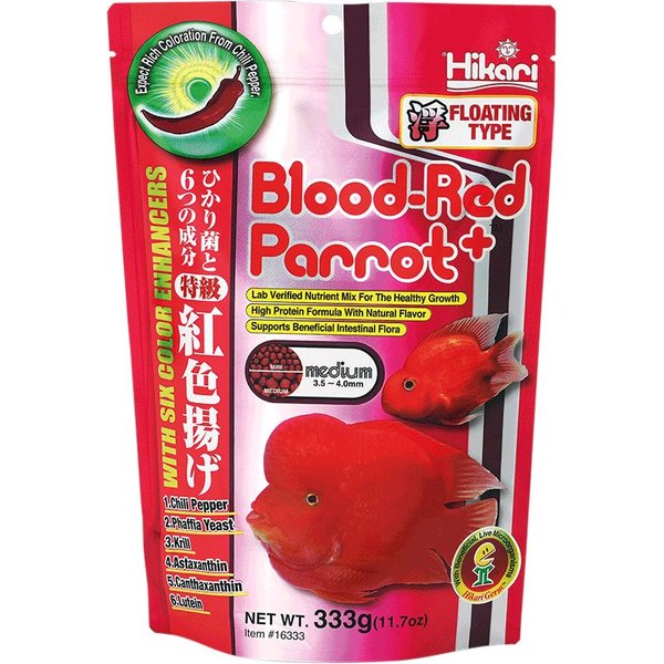 Hikari Blood-Red Parrot Plus Mini 333G Pellet Premium Colorante Per Ciclidi-image