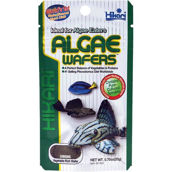 Hikari Tropical Algae Wafers 82G Alimento Vegetale In Wafer Affondanti Per Pesci Da Fondo-image