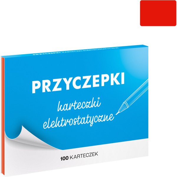 PRZYCZEPKI - czerwone karteczki elektrostatyczne - 100 szt.
