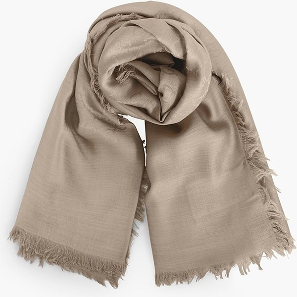 Gucci - Jacquard GG Pattern Beige Scarf