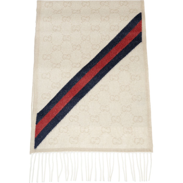 Gucci - Unisex Scarf 100% Wool Beige