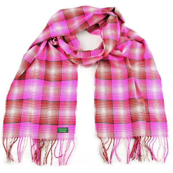 Glencroft - 100% Cashmere Pink Plaid Stole