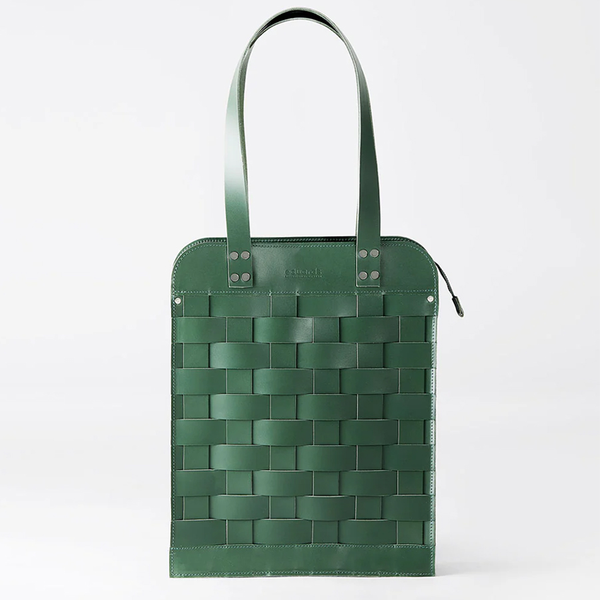 Eduards - Nver Big Leather Shoulder Bag in Green