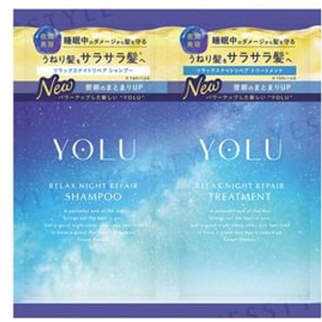 YOLU - Relax Night Repair Shampoo & Treatment Renewal Trial Set 10g x 2