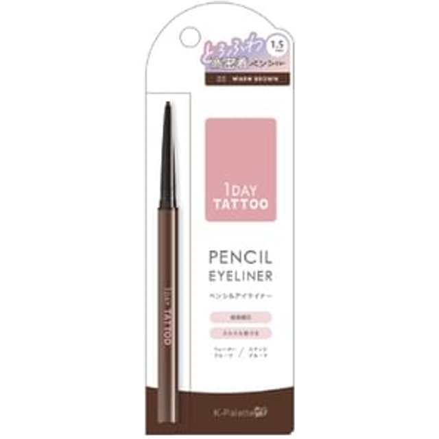 K-Palette - 1 Day Tattoo Pencil Eyeliner 03 Warm Brown