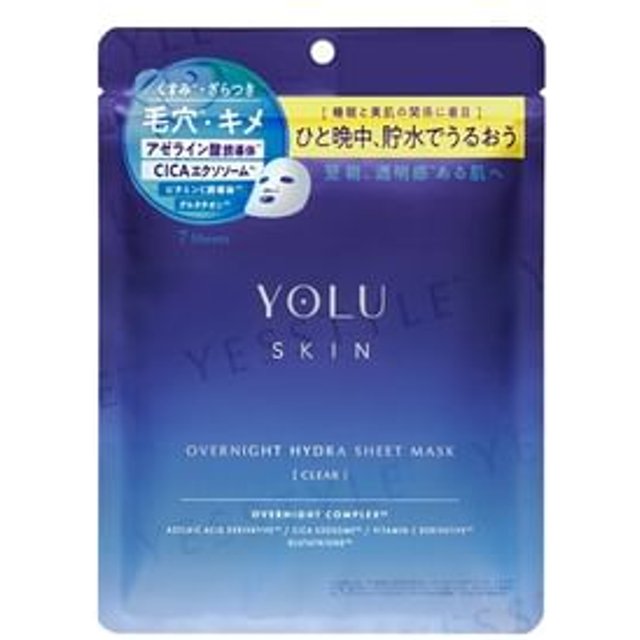 YOLU - Skin Overnight Hydra Sheet Mask Clear 7 pcs