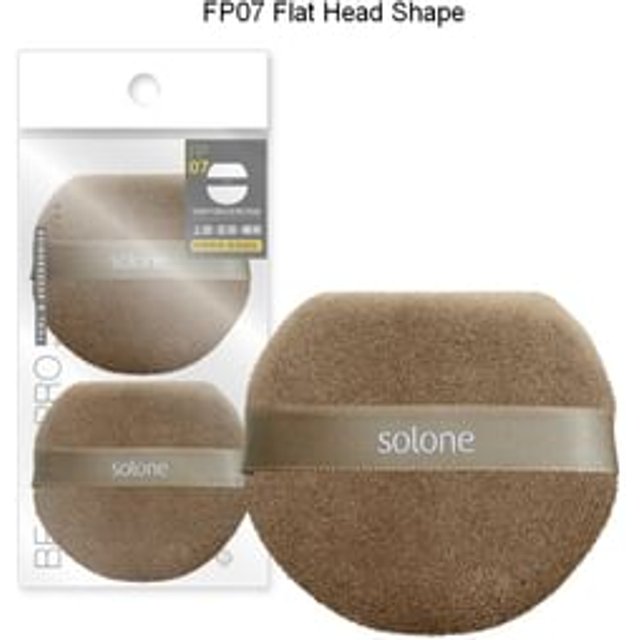 Solone - Superfine Loose Powder Teddy Puff FP07 Flat Head Shape - 2 pcs