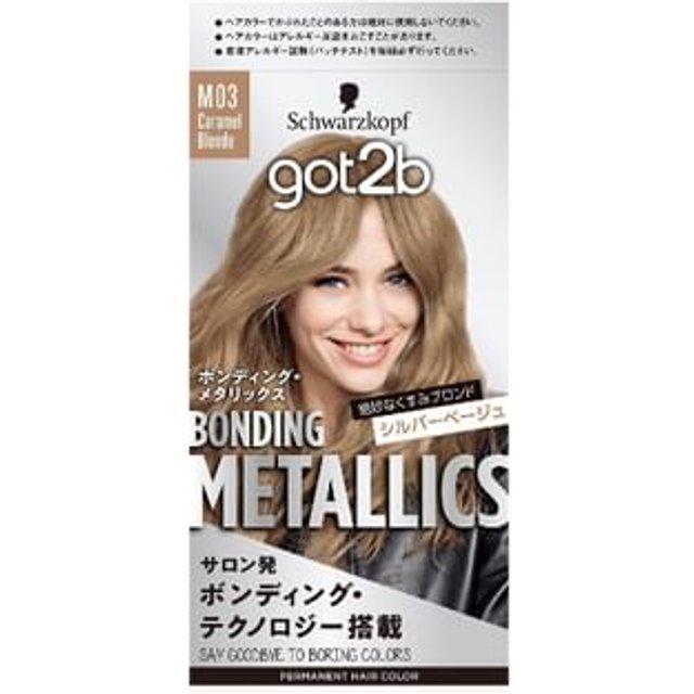 Schwarzkopf Japan - got2b Bonding Metallics Hair Color M03 Caramel Blonde