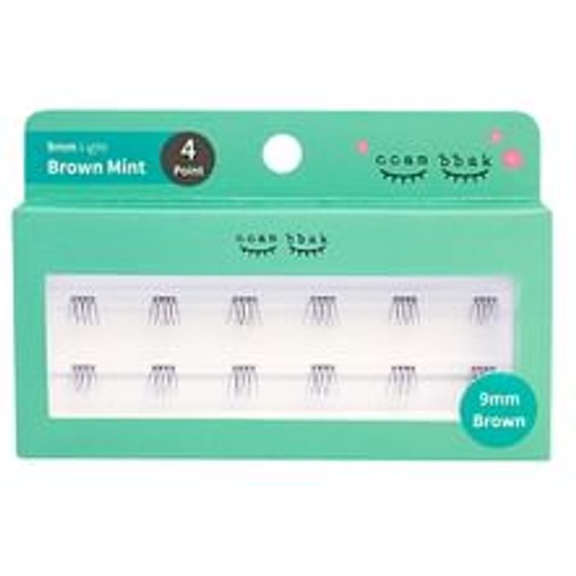 ccam bbak - Original Eyelash 4 Points - 9 Types 9mm Brown