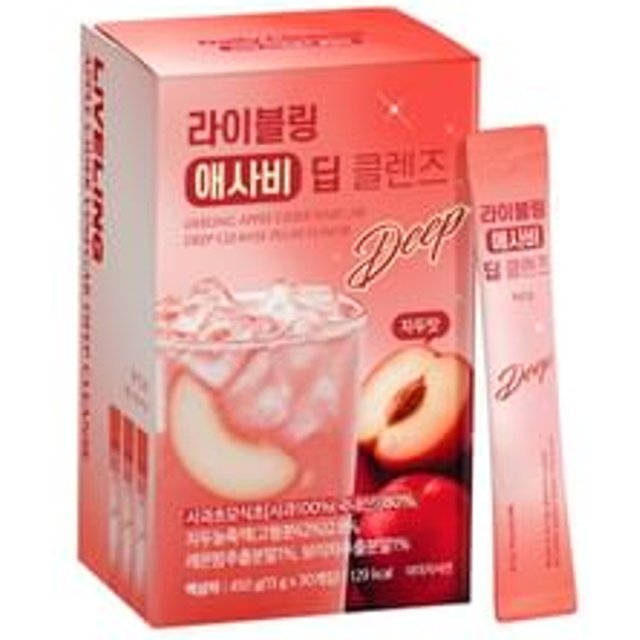 LIVELING Apple Cider Vinegar Deep Cleanse Plum Flavor 15g x 30 sticks