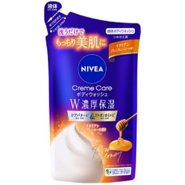 Nivea Japan - Cream Care Double Rich Moisture Body Wash Italian Premium Honey - 340ml Refill