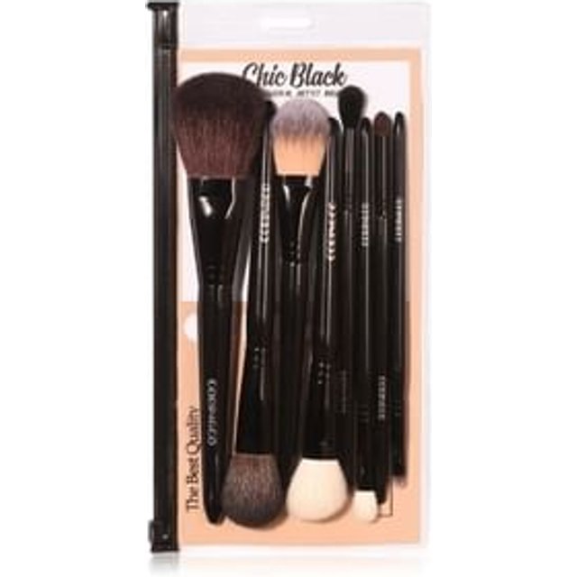 CORINGCO - Chic Black Make Up Brush Set 8 pcs