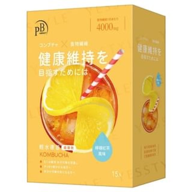 Pure Balance Dietary Fiber Kombucha Powder Lemon Tea - 15 packs