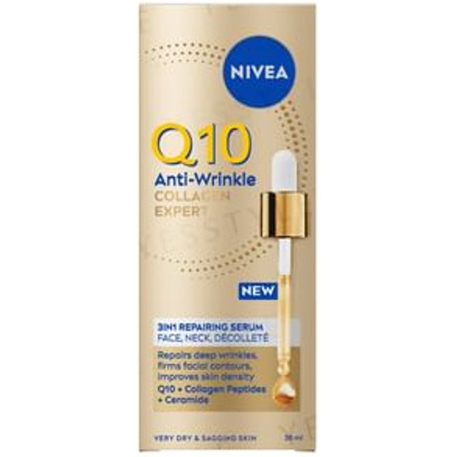 NIVEA - Q10 Anti-Wrinkle Collagen Expert 3 In 1 Repairing Serum 30ml