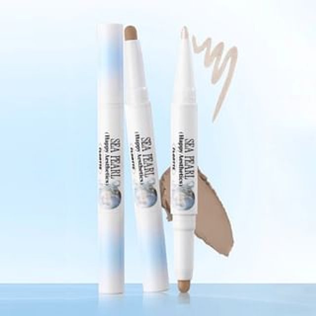 FLORTTE - Glass Sea Collection Dual-Ended Highlight & Contour Pen #01 Pearl Reef