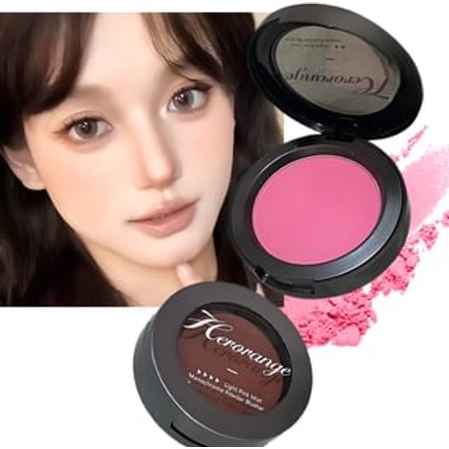 HERORANGE - Light Pink Mist Monchrome Powder Cheek Blusher - 1-3 #01 Light Melon