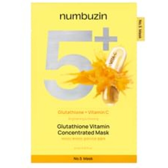 numbuzin - No.5+ Glutathione Vitamin Concentrated Mask 1 sheet 2025 Version - 27ml x 1 sheet