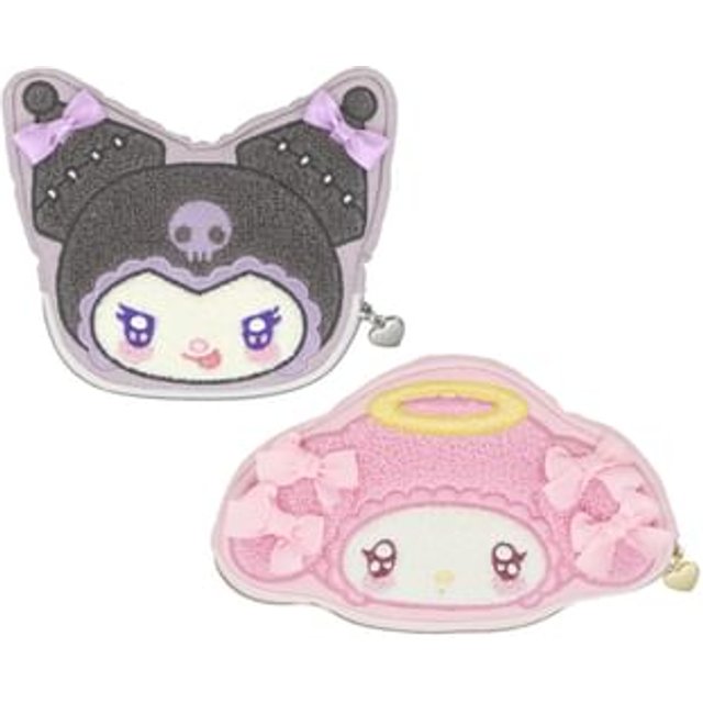Sanrio My Melody & Kuromi Die Cut Sagara Embroideried Makeup Pouch My Melody (200 x 120 x 40mm)