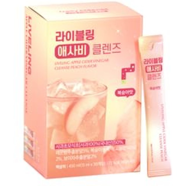 LIVELING Apple Cider Vinegar Cleanse - 3 Types 2025 Version - Peach Flavor