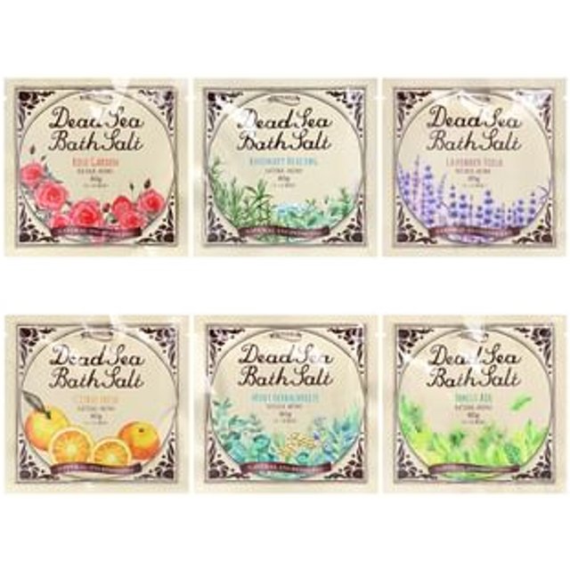 Mineralia - Dead Sea Bath Salt Natural Aroma Assort Set 80g x 6