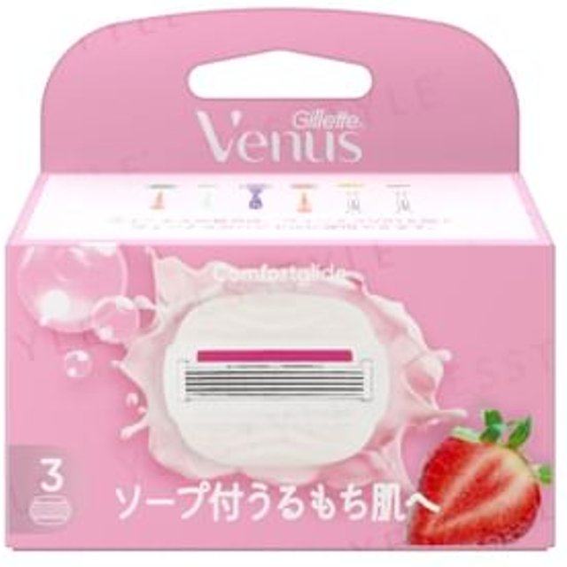Gillette Japan - Venus Comfortglide Strawberry Field Razor For Moist Skin Body Blade Refill 3pcs