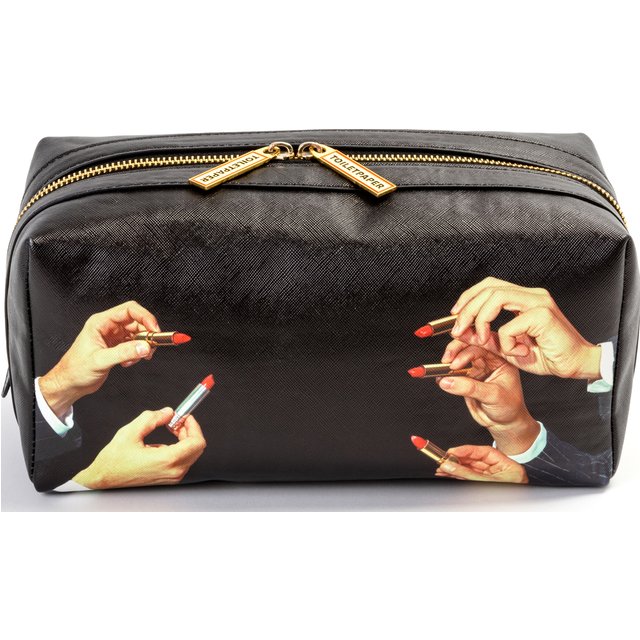 Toiletpaper Lipstick Black Kosmetiktasche 12,5 x 25,5 cm