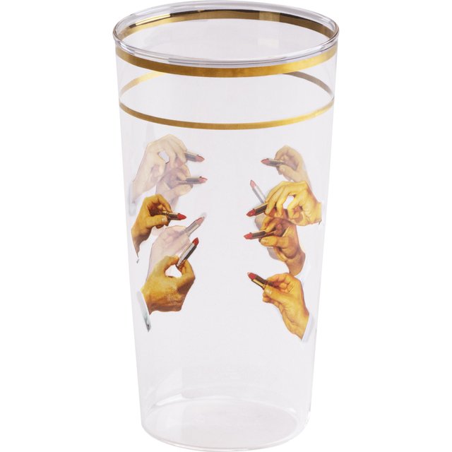 Toiletpaper Lipstick Wasserglas 7 cm