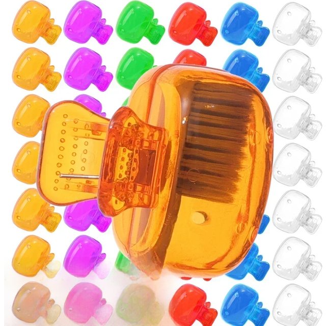 Portable Toothbrush Head Cover Clips Plastic Dustproof Head Germproof Protector Caps Travel Hiking Camping Bathroom Accessories