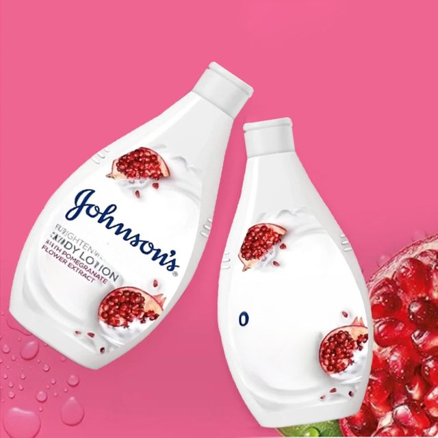 Johnsons Vita-Rich Bright Body Lotion Pomgrnt - 400 ml, pomegranate flower, shea butter, hydrates and brightens skin