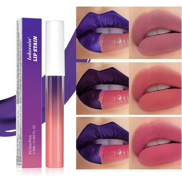 3pcs Lip Stain Peel Off and Reveal - Long Lasting Waterproof Pink Lip Tint Transfer Proof Natural Lip Stain for women Cosmetics