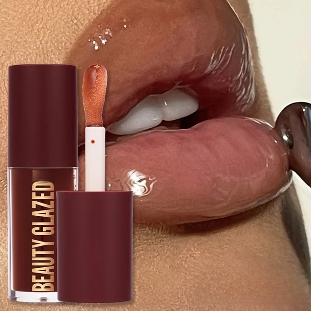 BEAUTY GLAZED 4 Color Moisturizing Lip Oil Moisturizing Lip Gloss Luminous Oil Lip Glos Liquid Lip Gloss, Natural Lip Enhancer