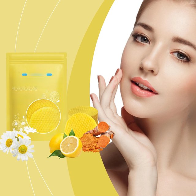 Turmeric Kojic Acid Cleansing Pad Pore Cleanser Makeup Remover Exfoliator Oil Control Brightening Smooth Facial Washing Sponge