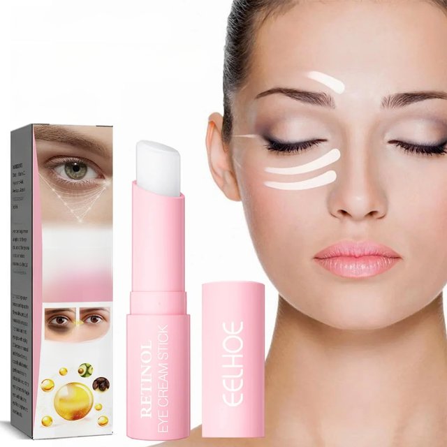 Retinol Smooth Wrinkle Eye Cream Anti Puffiness Remove Dark Circle Eye Bag Stick Fade Fine Line Whitening Moisturizing Skin Care