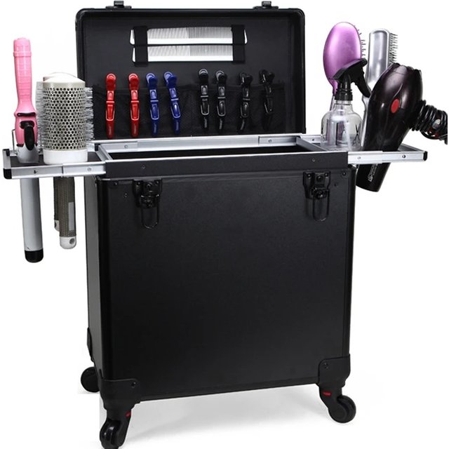 Hot! Hairdresser Makeup Artist Luggage Toolbox Trolley Hair Stylist Suitcase Barber Large Capacity Personality Hairdressing Kit