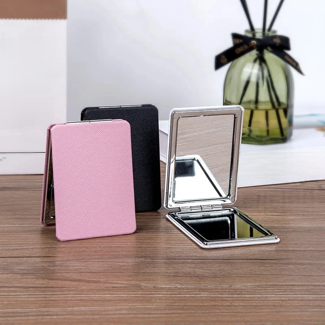 Folding Mirror Pocket Mini Portable Makeup Mirrors Travel Hand Small Mirror Vanity Foldable Compact Cosmetics Tools