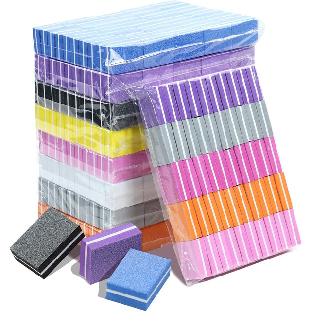 50pcs Double Sided Mini Nail File Block Sanding Polishing Nail Care Tools Nail Care Filesanding Polishing Nail File