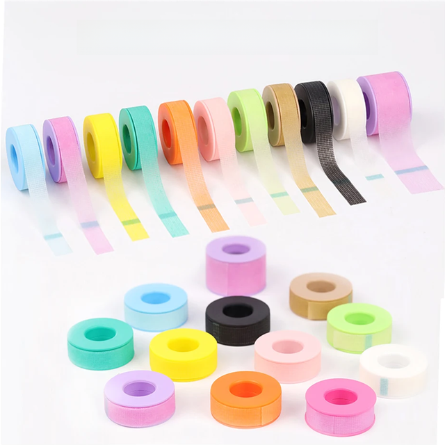 Non-woven Silicone Gel Eyelash Tape Breathable Sensitive Resistant Microporous Eyelash Extension Color Tape Sticker Makeup Tools