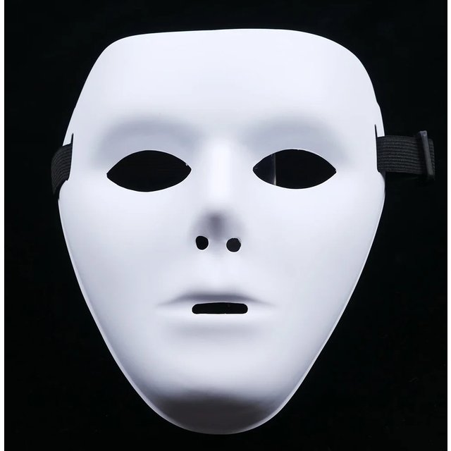 Halloween Pvc White Face Mask Hip-Hop Men'S And Women'S Dance Eyemasks Party Cosplay Costume Wedding Decoration Prop