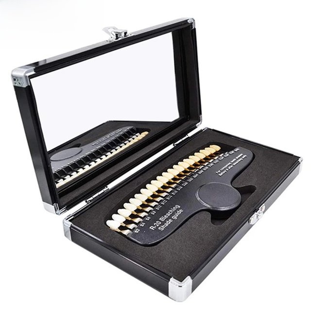Professional 3D Teeth Whitening Shade Guide with Mirror Tooth Bleaching Shade Chart 20/27 Colors