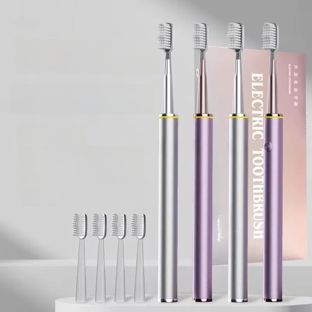 Electric Toothbrush Mental Thin Brush Body Specially for women Pure Wisdom Beauty Soft DuPont Bristle