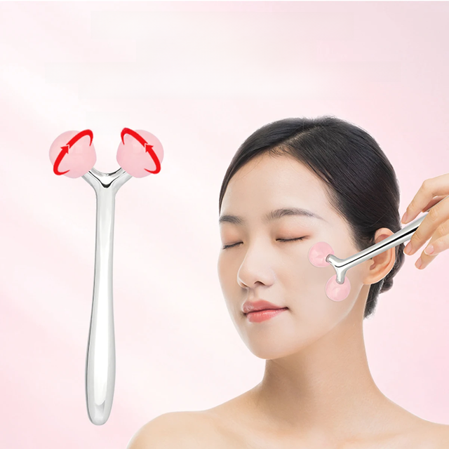 2in1 Manual 3D Face Roller Women Man Face Relax Massager Facial Massager Y Shape Facial Roller Massager Eye Body Skin Care Tool