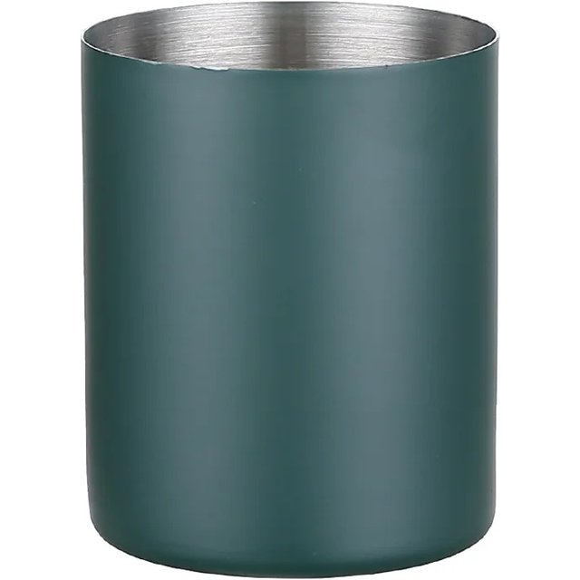 Circular Pen Holder Stainless Steel Metal Desktop Ornament Nordic Stationery Pen Insert Golden Vase Makeup Brush Storage Box