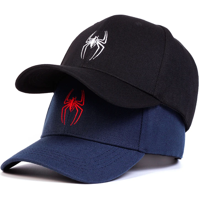Unisex Spider Embroidery Baseball Caps Spring Autumn Outdoor Adjustable Casual Hats Sunscreen Hat