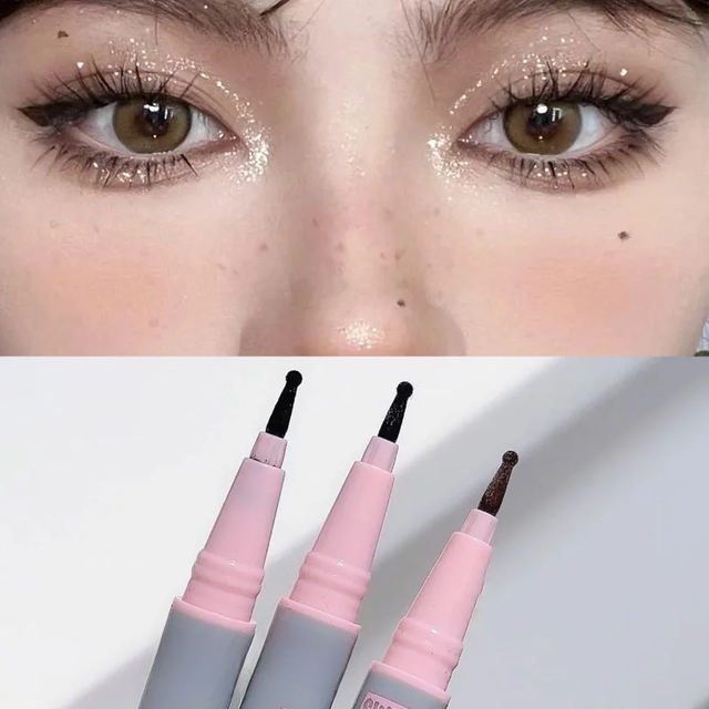 Natural Lifelike Fake Freckle Makeup Pen Liquid Lightweight Round Head Fake Spot Pen Long Lasting Waterproof Face Dot Mole Pen