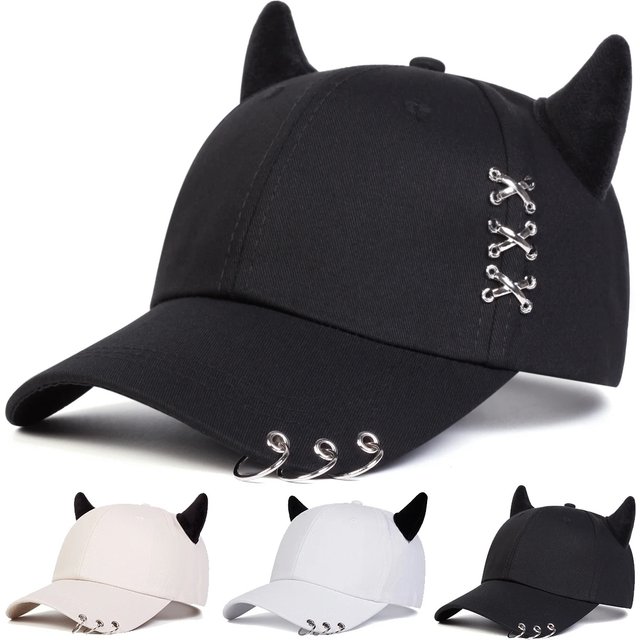 Unisex XXX Iron Ring Bull Horn Personality Baseball Caps Spring Autumn Outdoor Adjustable Casual Hats Sunscreen Hat